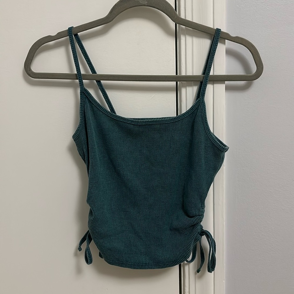 PacCares Pacsun Forest Green Waffle Tank Top